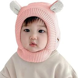 Winter Warm Ear Protection Knitted Woolen Unisex Baby Hat (2-6 Year) Pink-image-74