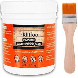 Kliffoo Transparent Waterproofing Glue 1kg/1L with Brush for Roof Water Leakage Solution, Crack Seal Agent Indoor & Outdoor, Waterproof Coating Sealant for Bathroom, Pipes, Wall, Tile Surface Window-image-10