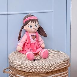 Mirada Cute Pink Huggable Heart Girl Gudiya/Doll Super Soft Toy for Baby Girls/Kids | Stuffed Plush | Ideal Gift for Rakhi/Raksha Bandhan/Birthday- 38cm-11