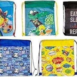 Demoda Drawstring Sack Bag Set of 12 - Birthday Return Gifts for Kids - Adorable Dori Sack Bags for Boys (Set of 12) Mix Designs-picture-16