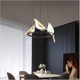 kinis Three Golden Bird 3 Color LED Pendant Lamp for Dinning Table/Bedroom/Living Room Led Hanging Lamp for Drying Room Led Ceiling Lamp Hanging Light Jhoomer Chandelier for Home/Cafe/Restaurant/Bar-image-40