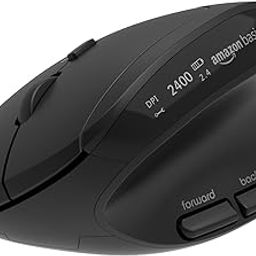 amazon basics Pro Series 800 mAh 2.4 GHz Ergonomic Wireless Mouse for PC, Mac, Laptop | Dual 5.0 Bluetooth Mode | 4 Adjustable DPI Settings Up to 2400 | Shortcut Buttons | Multi Device Usage (Black)-image-71