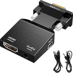 MAKK VGA to HDMI Adapter with Audio – 1080P HD Video Converter Cable for PC, Laptop to TV, Monitor, Projector-18