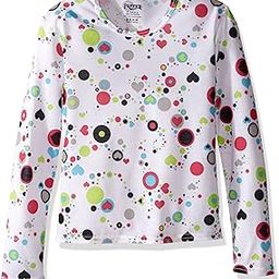 Hot Chillys Youth Pepper Skins Print Crewneck, Dots & Hearts-White, X-Small-image-18