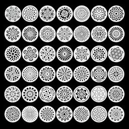 unbraded Wedong 42 Pcs Mandala Stencils, Reusable Stencils Mandala Dot Painting Templates Round Stencil For Diy Painting Art Scrapbook(4 Inch)-3