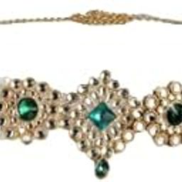 18K Gold Plated Traditional Ethnic Kundan And Stone Studded Adjustable Pearl Kamarband/Belly Chain/Kandora/Wait Belt For Women (B036G)-image-82