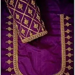 Traditional Aari Work Saree Blouse Material – Elegant Fabric for Ethnic Occasions, Weddings, Receptions and Parties-image-16