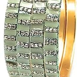 Gold Plated Bangles Set for Women-image-7