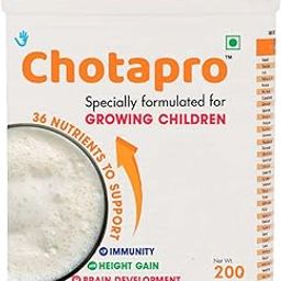 Chotapro - Nutrition Powder for Kid’s| 2+Kids| 12g Protein | Whey Protein Isolate | Height Gain, Immunity & Brain Development | Nutritious &Tasty Flavours, 200g | 36 GrowthNutrients | Veg (200 gm, Vanilla)-image-51