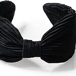Pleated Knotted Headband Easy to Wear, Super Soft, Trendy and Stretchy Hairband For Girls/Women - Black-53