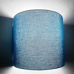 Bhavashiyaa 8 Inches Lamp Shades, D-Shape Half Cylindrical Lampshades for for bedroom, Living room, Bedside, Night Wall Lampshade, Holder Included (Blue)-picture-28