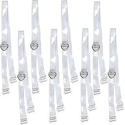 Women's Transparent Plastic Detachable Transparent Strap, Bra Extender Plastic, Latex Bra Straps, Adjustable Bra Accessories-Pack of 8 (LZ-078)-28