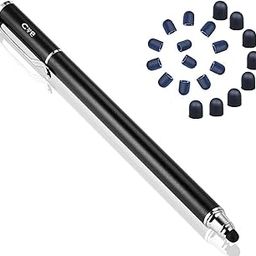 The AutoStory Stainless Steel, Aluminium, Plastic, Rubber Touch Screen Pen with 20 Tips for Smartphones, Tablets, Amazon Kindle, (Black)-14