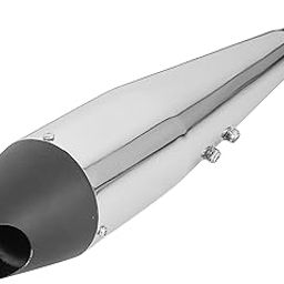 WORDZ Shark silencer Chrome Front Black Glasswool Exhaust for Bike Bullet Classic 350 Full Exhaust System-image-21