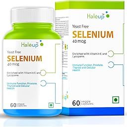 Haleup Selenium 40 mcg || Enriched with Vit E & Lycopene || 60 capsules Supplement || Non-GMO & Gluten Free || Researched in USA (Pack of 4, 240)-image-4
