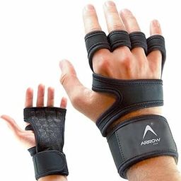 ArrowMax Gym Gloves with Wrist Support for Men Women Weight Lifting Combo Gym & Fitness Gloves (Black)-22