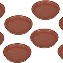 GARDENS NEED Plastic Drip Tray Set - 110033 (Terracotta, 7 Inch -10-Number) - 8 Pieces-42