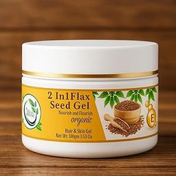 Organic 2-in-1 Flaxseed Gel by Naira (Pack of 1, 100g) – Hydrating Styling Gel for Healthy, Defined, and Nourished Hair-image-54