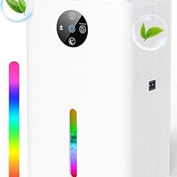 Dehumidifier for Basement, 63OZ Quiet Dehumidifier for Home with Auto Shut Off, Auto Defrost, Timer, Sleep Mode, 7 Color Light Portable Small Dehumidifier for Bedroom, Bathroom, Basement, Closet, RV-picture-15