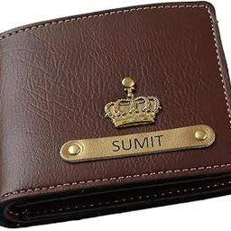 Personalized Leather Wallet with Name & Favorite Charm, Customized Premium Vegan Leather Wallet for Men - Gift for Men/Gift for Love/Gift for Husband (Brown)-image-83