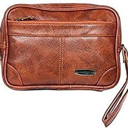 Mens Toiletry Kit Cash Bag | Foam Leather | Money Carrying | Travel | Accessories | Essentials | Pouch | Shaving | Makeup | Cosmetic | Grooming | Handbag-image-45