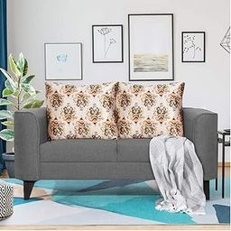 Blisscraft Leonora 2 Seater Fabric Sofa Set (Dark Grey)-image-78