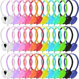 Kids Headphones Bulk 54 Pack for Classroom School Students Teens Children Gift and Adult, Wholesale Wired Adjustable Headphones for Classroom Earphones(Multi Color)-image-20