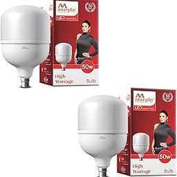 Murphy Base B22 50w LED Globe Bulb (Pack of 2, Cool White)-29
