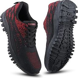 Trendy Industrial Safety Shoes for Men, PU Single Density with 200J Metallic Toe Cap Breathable Knitted Fabric, Slip Resistance Lace-Up Industrial Shoe (6UK -11UK)-image-29