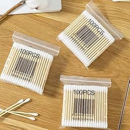 RAGHAV Eco-Friendly Bamboo Earbuds | Q Tips, 100% Cotton Buds, 300 pcs (Pack of 3, 100 pcs per pack)-image-23