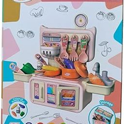 Snigdh Dream Kitchen Set for Kids – Pretend Play Cooking Toy with Utensils, Food Accessories & Storage – Educational Kitchen Role Play Set for Boys & Girls Age 3+-56