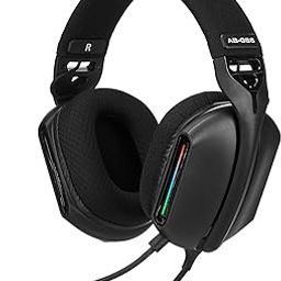 amazon basics RGB Wired Gaming On Ear Gaming Headphone, 2 Meter Braided Cable, with mic, Breathable Fabric Earcups, Sleek Design, 3.5mm Connector (USB Connector is only for RGB Function)(Black)-67