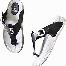 Women's Open-Back Flip-Flops, Grey, Black (grey black, UK Footwear Size System, Adult, Women, Numeric, Medium, 6)-3