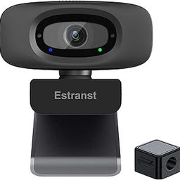 Estranst Quad HD 2K Webcam with Privacy Cover and Noise Cancelling Microphone and USB C Adapter, Video Webstreaming Camera for PC, Computer, Computer-6