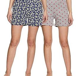 Women's Cotton Printed Shorts|Hot Pants|Lounge Shorts|Night wear Shorts (Multicolour)-(Pack of 02)-image-65