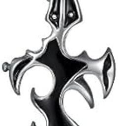 Silver Chain For Men Stainless Steel Vintage Black Tribal Sword Pendant Chain For Men Boys Girls Love Gifts Mens Jewellery-image-35