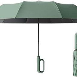 14 INCH Ring Buckle Umbrella, Sturdy Windproof, Travel Portable, Windproof Reverse Automatic Umbrellas, Compact Folding Travel Umbrella.-image-34