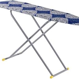 Buy IT from RUDRAKSH 15 Inch Metal Ironing Board Foldable and Height Adjustable with Press Holder | Iron Press Table for Clothes | Anti-Slip Feet & Heat-Resistant Iron Table Cover | Abycon - Grey-image-22