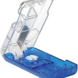 EZY DOSE Pill Cutter and Splitter with Dispenser, Cuts Pills, Vitamins, Tablets, Stainless Steel Blade, Travel Sized, Blue-15
