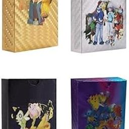 PREMIER MART Poke Cards for Kids, 40 Pcs Playing Card 10 G,10Silver,10 Black & 10 Rainbow 40-Piece Set All Rare Series Set Real V Max GX Special High HP (G+Silver+Black+Rainbow, Total 40 Cards)-image-96