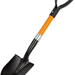 Kids Metal Beach & Camp 28-inch Round Shovel with D-Handle, Garden Shovel - Fiberglass Handle-image-55
