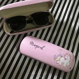 Cute Multi-Purpose Unicorn Print Eyeglass Case Spectacle Cover Unisex Care Glasses, Metal Case Holder-image-54