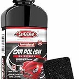 SHEEBA Car Polish Wax - Brilliant High Gloss Shine | Long Lasting Finish | Easy Application | Ultra Hydrophobic Composition - Water Repellent | 200mL with Applicator Pad.-image-3