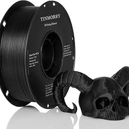 TINMORRY Glass Fiber PETG Filament, High Impact Resistance PETG-GF 3D Printing Filament, Durability & Stiffness, Perfect Compatible with Bambu Lab FDM 3D Printer, 1 KG 1 Spool, Frosted Black-image-2