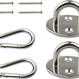 HEAVENGLOW Pad Eye Plate Sturdy Swing Mount Hook for Rock Climbing Shade Sail Home Use 5cmx2.5cm-image-86