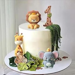 LYBA MOULDS Safari Lion Animal Cake Topper, Plastic, Black, Birthday Cake Decoration-image-7