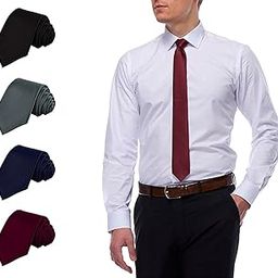 Qtsy Men's Satin Tie (Multicolour) -Combo Pack of 4-image-2