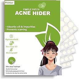 Pristar® 72 Acne Pimple Patches for Face, 2% Salicylic Acid for Acne Treatment, Pimple Patch for All Skin Types, Acne Patches for Face - Invisible Facial Stickers Covers-image-52