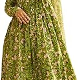 Women Printed Anarkali Kurta and Pant Set with Dupatta-image-17
