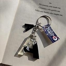 Handmade A Letter Resin Alphabet Keychain | Perfect Personalized Gift Initial Keychain for Self Use or Gifting-image-22